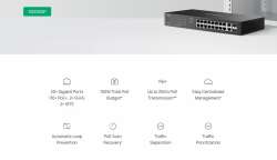 20-портов гигабитов лесно управляем комутатор TP-Link Omada ES220GP с 16 PoE+ порта