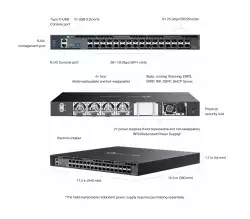 26-портов 10G модулен L3 управляван агрегационен комутатор с 6 25G слота TP-Link Omada SX6632YF