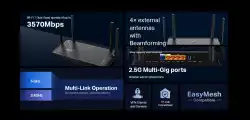 2-лентов Wi-Fi 7 рутер TP Link Archer BE230 BE3600