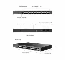 32-портов 10GE SFP+ L2+ управляем комутатор TP-Link Omada SX3032F