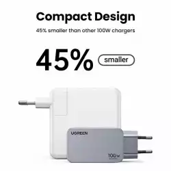 3-портово бързо зарядно устройство Ugreen NEXODE PRO X757 25874 - 220V 2xUSB-C,1xUSB A, GaN,100W