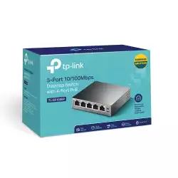 5-портов 10/100Mbps комутатор TP-Link TL-SF1005P с 4-PoE+ порта