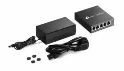 5-портов гигабитов управляем настолен комутатор TP-Link Omada ES205GP с 4-порта PoE+