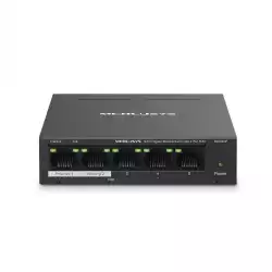 5-портов настолен комутатор Mercusys MS105GP със 4 PoE+ порта                          