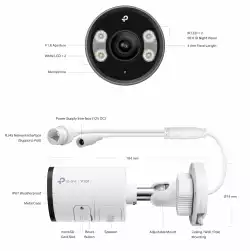 5MP външна пълноцветна Bullet мрежова камера TP-Link VIGI InSight S355(4mm)