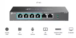 6-портов 10/100Mbps неуправляем комутатор TP-Link Omada DS106P с 4-портов PoE+