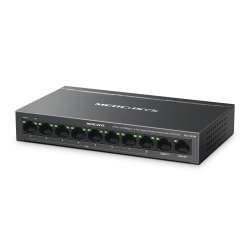 8-портов 10/100 Mbps + 2-портов Gigabit Desktop комутатор Mercusys MS110CP с 8 PoE+ порта