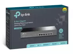 8-портов Gigabit PoE+ Desktop/Rackmount комутатор TP-Link TL-SG1008MP