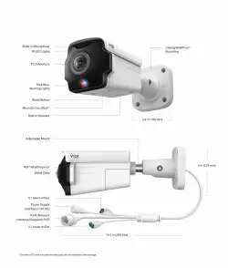 8MP външна IR панорамна Bullet мрежова камера TP-Link VIGI InSight S385PI