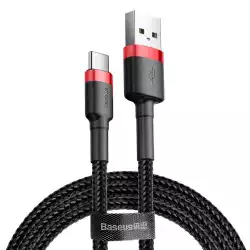Кабел Baseus Cafule USB към Type-C 3A, 0.5 м CATKLF-A91 - черен
