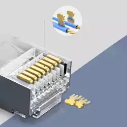 Кабелен накрайник Ugreen 10 броя в комплект RJ45 8P8C (UTP Cat. 6 / Cat. 5 / Cat. 5e) NW111 - сребрист