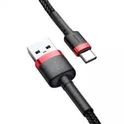 Кабел Baseus Cafule USB към Type-C 3A, 0.5 м CATKLF-A91 - черен