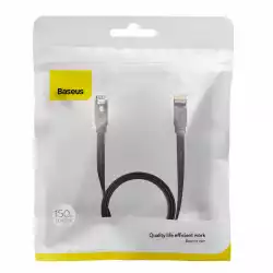 Мрежов кабел Baseus WKJS000101 high Speed Cat6 32AWG Gigabit network cable (flat cable) 2м - черен