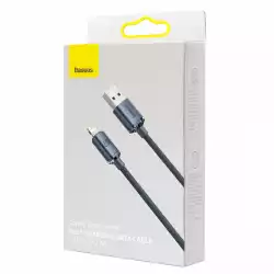 Кабел Baseus CAJY000101 Crystal Shine USB Type A към Lightning, 2.4A  2м - черен