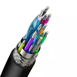 Кабел Baseus CAKGQ-B01 2x HDMI 2.0 4K 60Hz Cable, 3D, HDR, 18Gbps, 2м - черен