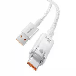 Кабел Baseus Explorer USB към USB-C 100W 1м CATS010402 - бял
