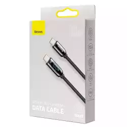 Кабел Baseus CATSK-C01 USB Type-C към USB Type-C с дисплей 100W 20V/5A 2м черен