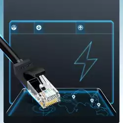 Мрежов кабел Ugreen 20164 Ethernet patchcord RJ45 Cat 6 UTP 1000Mbps 10м - черен