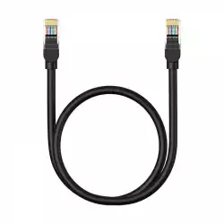 Мрежов кръгъл кабел Baseus RJ45, Cat.5, 0,5 м B00133206111-00 - черен