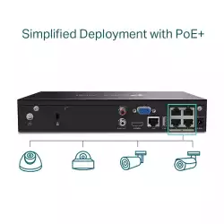 NVR TP-Link VIGI NVR1004H-4P PoE+ Network Video Recorder 4-канален