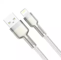 Кабел Baseus Cafule Metal Series USB-A към Lightning, 2м CALJK-B02 - бял