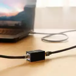 Мрежов кабелен конектор Ugreen Ethernet RJ45 10 Gbps NW114 20390 64234 - черен