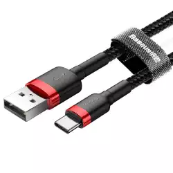 Кабел Baseus Cafule USB към Type-C 3A, 0.5 м CATKLF-A91 - черен