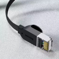 Мрежов плосък кабел Baseus RJ45, Cat.6, 5м PCWL-D01 - черен