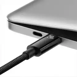 Кабел Baseus Tungsten Gold 240W USB-C към USB-C 1м CAWJ040001 - черен