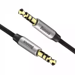 Аудио кабел Baseus Yiven M30 stereo AUX 3.5мм CAM30-CS1 150см сребристо-черен