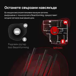 Безжичен 2-лентов Gigabit рутер Mercusys MR50G AC1900