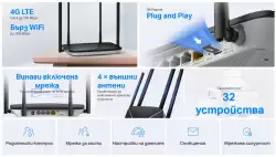 Безжичен 4G Рутер Mercusys MB115-4G 300 Mbps