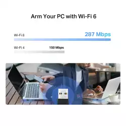 Безжичен Nano USB адаптер Mercusys MA14N AX300