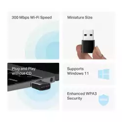 Безжичен Nano USB адаптер Mercusys MA12N N300