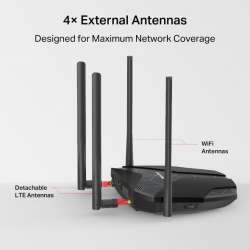 Безжичен Рутер Mercusys MB235-4G 4G+ Cat6 AC1200 Dual Band Gigabit