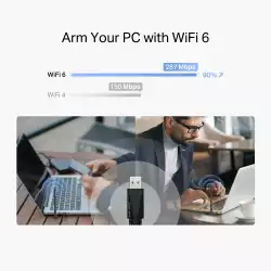 Безжичен USB адаптер с високо усилване Wi-Fi 6 Mercusys MA14H AX300