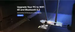 Безжичен Wi-Fi 6E Bluetooth 5.3 PCIe Адаптер Mercusys MA86XE AXE5400
