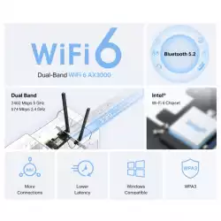 Безжичен Wi-Fi 6 PCIe Адаптер Mercusys MA80XE AX3000