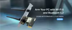 Безжичен Wi-Fi 6 PCIe Адаптер Mercusys MA80XE AX3000
