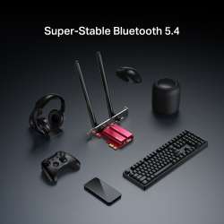 Безжичен Wi-Fi 7 Bluetooth 5.4 PCIe Адаптер Mercusys MA37BE BE6500