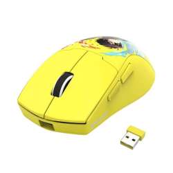 Безжична Bluetooth и кабелна геймърска мишка Redragon K1ng Max Anime M918AKB-PRO - жълта
