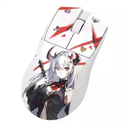 Безжична Bluetooth и кабелна геймърска мишка Redragon K1ng Max Anime M918AKG-PRO - бяла
