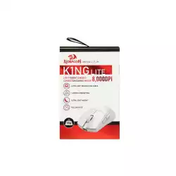 Безжична Bluetooth и кабелна геймърска мишка Redragon K1ng Lite 1K M916W-LIT-1K - бяла