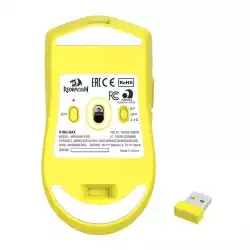 Безжична Bluetooth и кабелна геймърска мишка Redragon K1ng Max Anime M918AKB-PRO - жълта