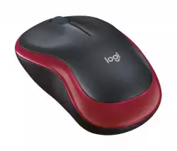 Безжична мишка Logitech M185 черно-червена 910-002240