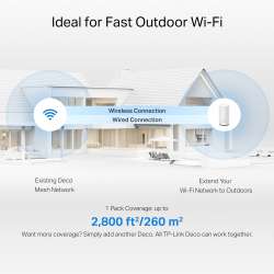 Безжична Outdoor / Indoor Wi-fi 7 Mesh система TP-Link Deco BE25-Outdoor BE3600