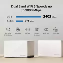 Безжична Wi-Fi 6 Mesh система Mercusys Halo H85X(3-pack) AX3000