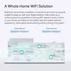 Безжична Wi-Fi 6 Mesh система Mercusys Halo H90X(2-pack) AX6000