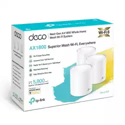 Безжична Wi-fi 6 Mesh система TP-Link Deco X20(3-pack) AX1800