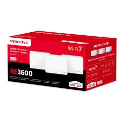 Безжична Wi-fi 7 Mesh система Mercusys Halo H27BE(3-pack) BE3600